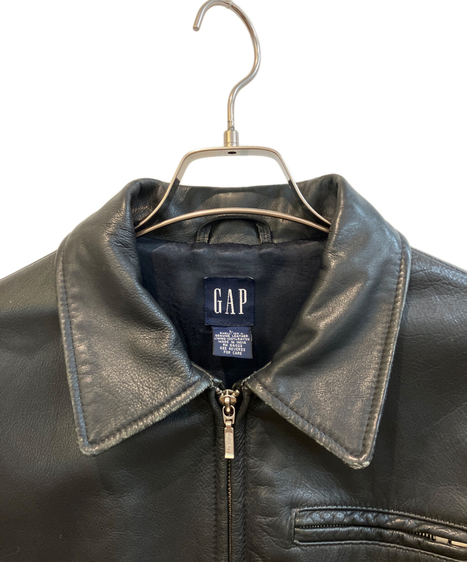 中古・古着通販】GAP (ギャップ) レザージャケット ブラック サイズ:L
