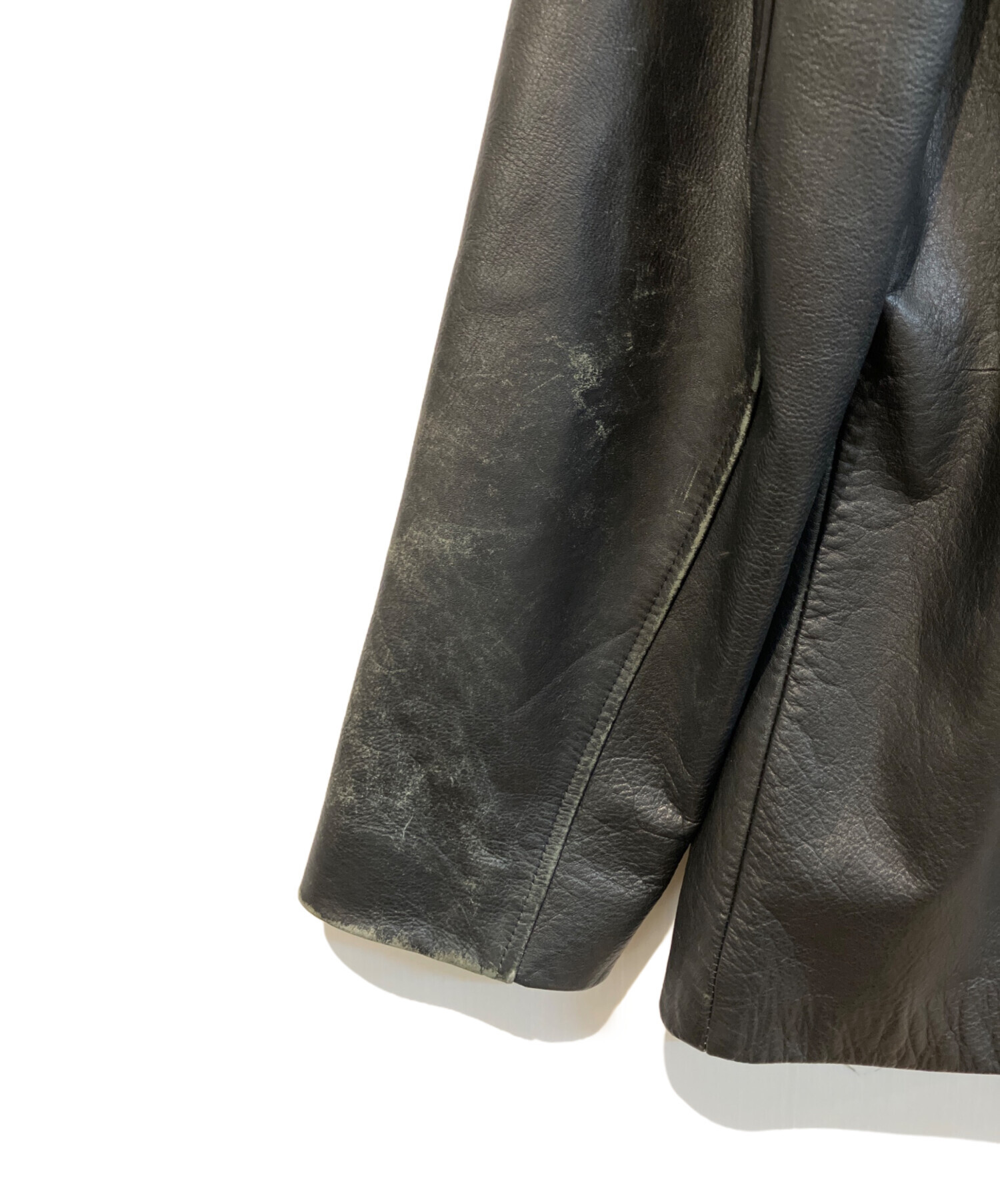 中古・古着通販】GAP (ギャップ) レザージャケット ブラック サイズ:L