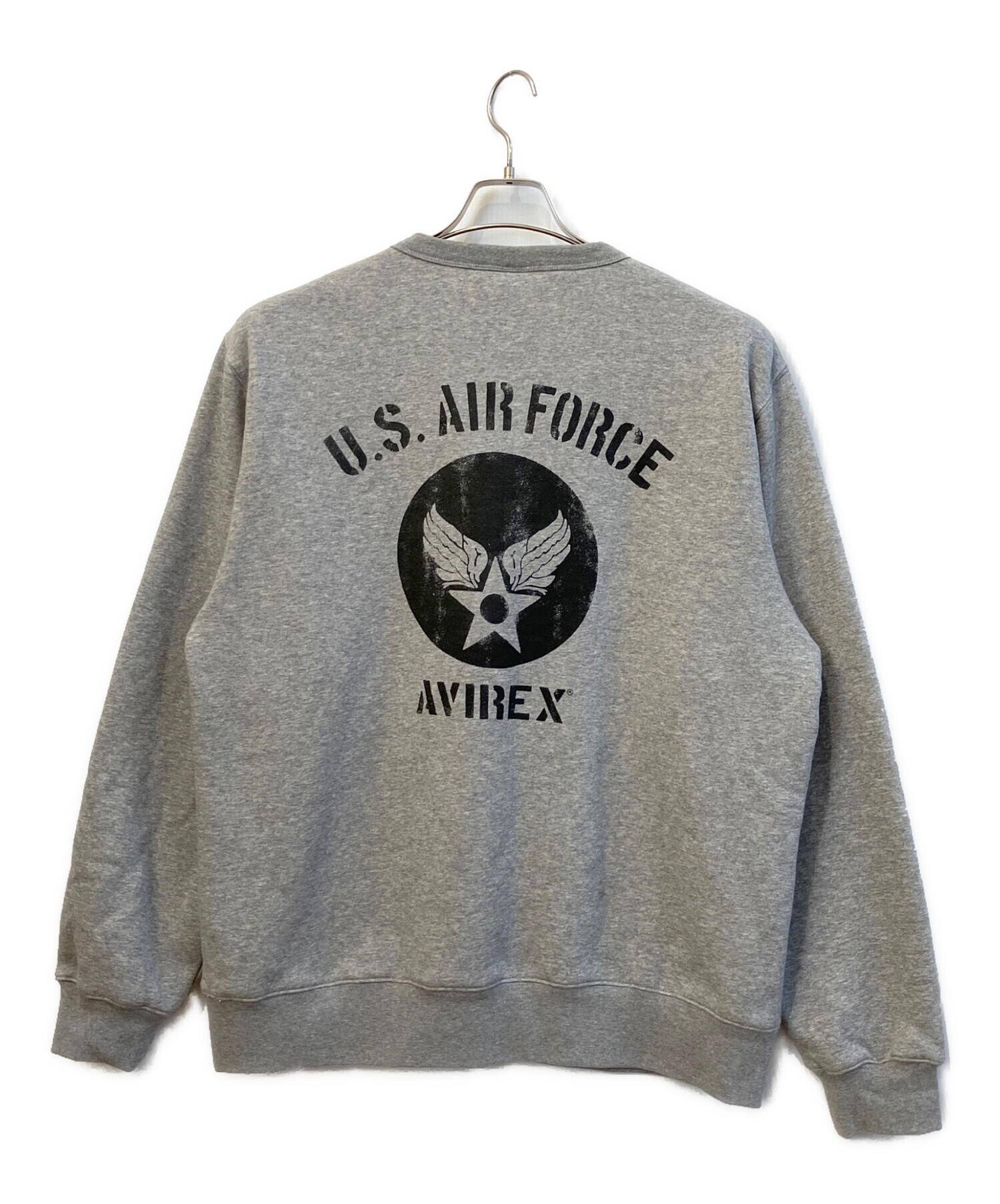 中古・古着通販】AVIREX (アヴィレックス) プリントスウェット グレー