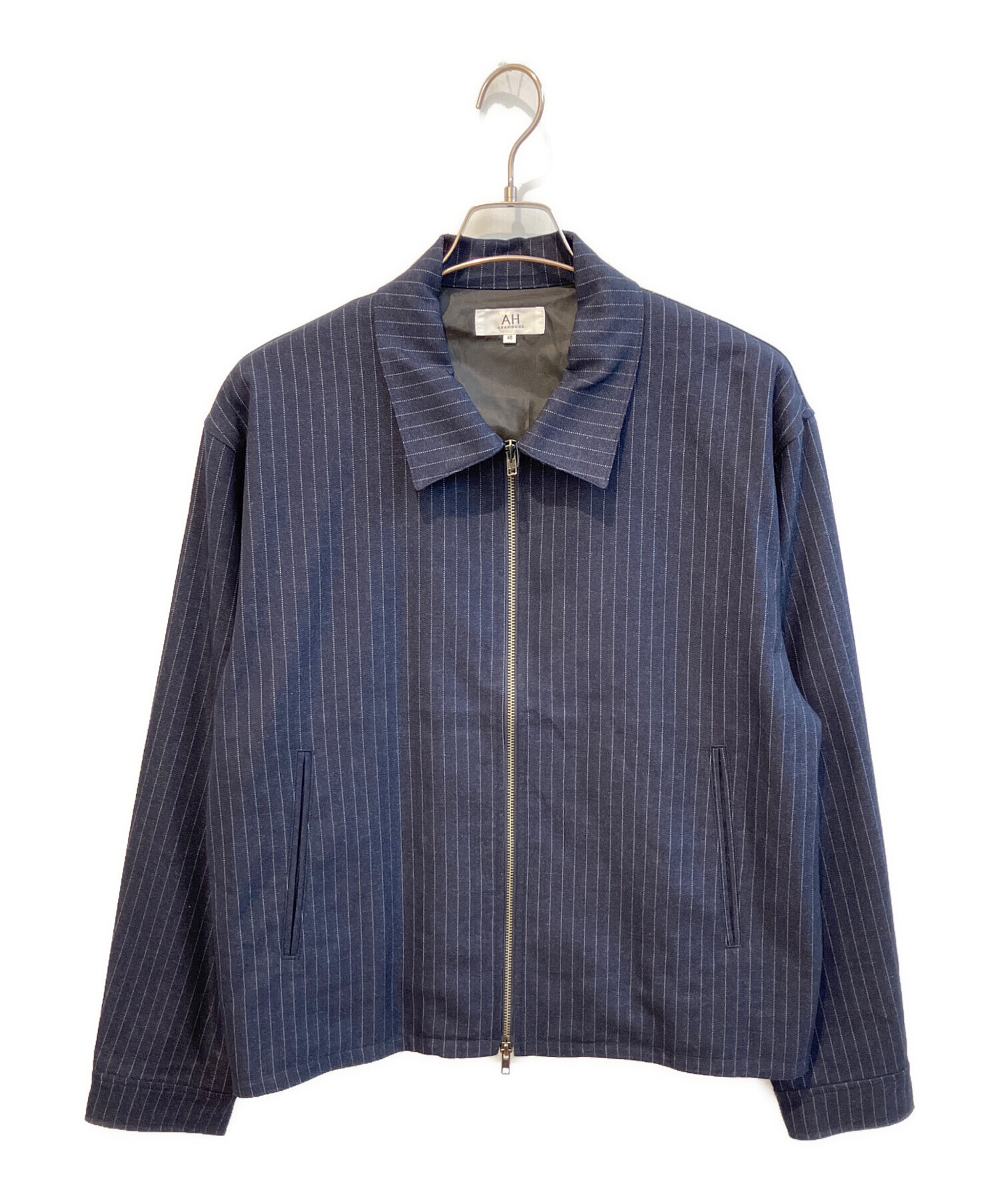 Trebarrabi カジュアルジャケット M ブルーグレー系(ストライプ) 【古着】【中古】 中古・古着通販】ABAHOUSE (アバハウス) ストライプジャケット 7151-95