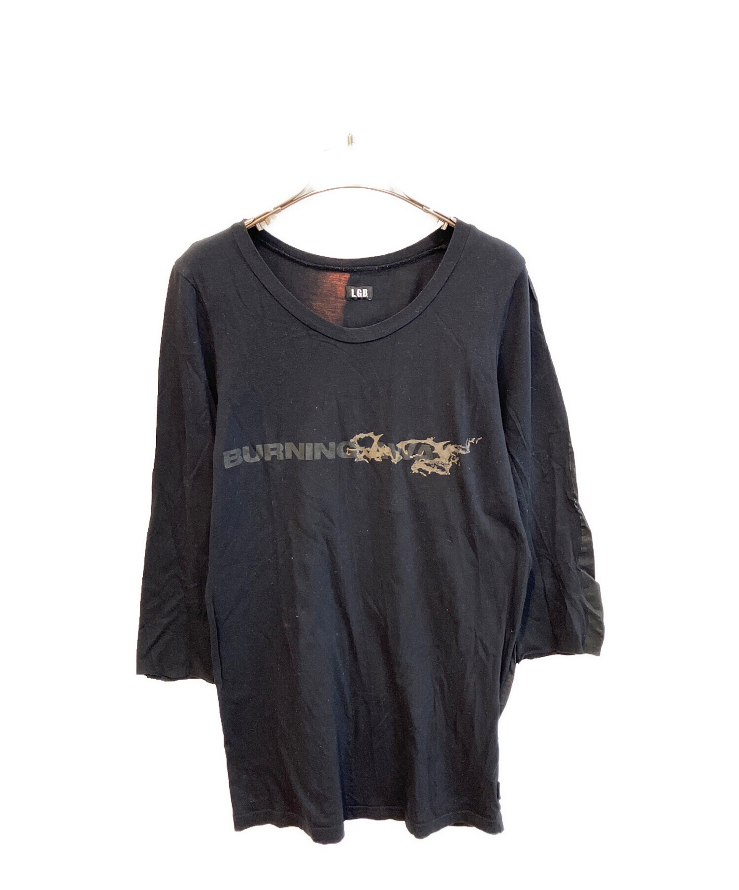 LGB ルグランブルー Tシャツ 赤黒 ブリーチ 中古・古着通販】L.G.B (ルグランブルー) BURNING AWAY Tシャツ