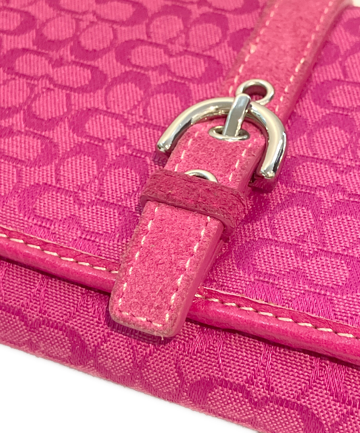中古・古着通販】COACH (コーチ) 2つ折り財布 ピンク｜ブランド・古着