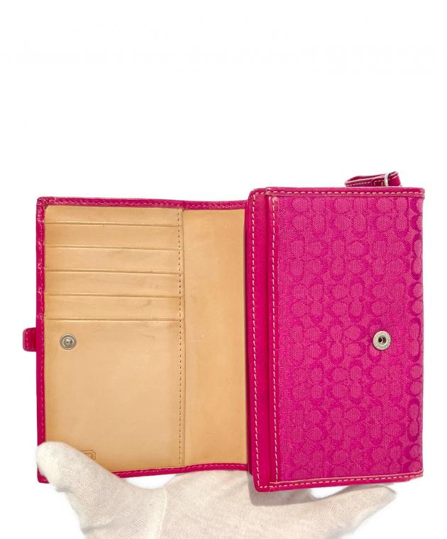 中古・古着通販】COACH (コーチ) 2つ折り財布 ピンク｜ブランド・古着
