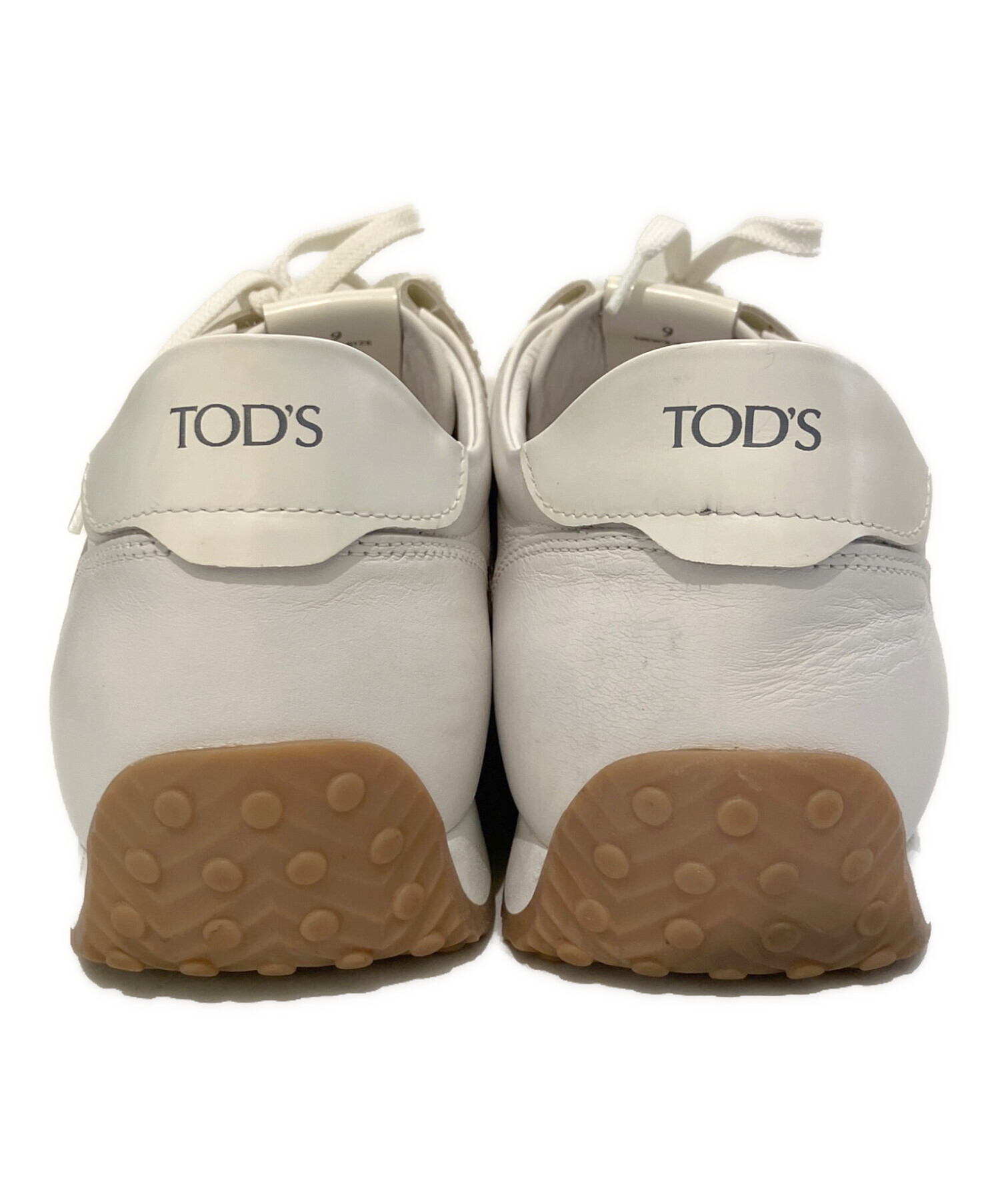 中古・古着通販】TOD'S (トッズ) レザースニーカー ホワイト サイズ:9