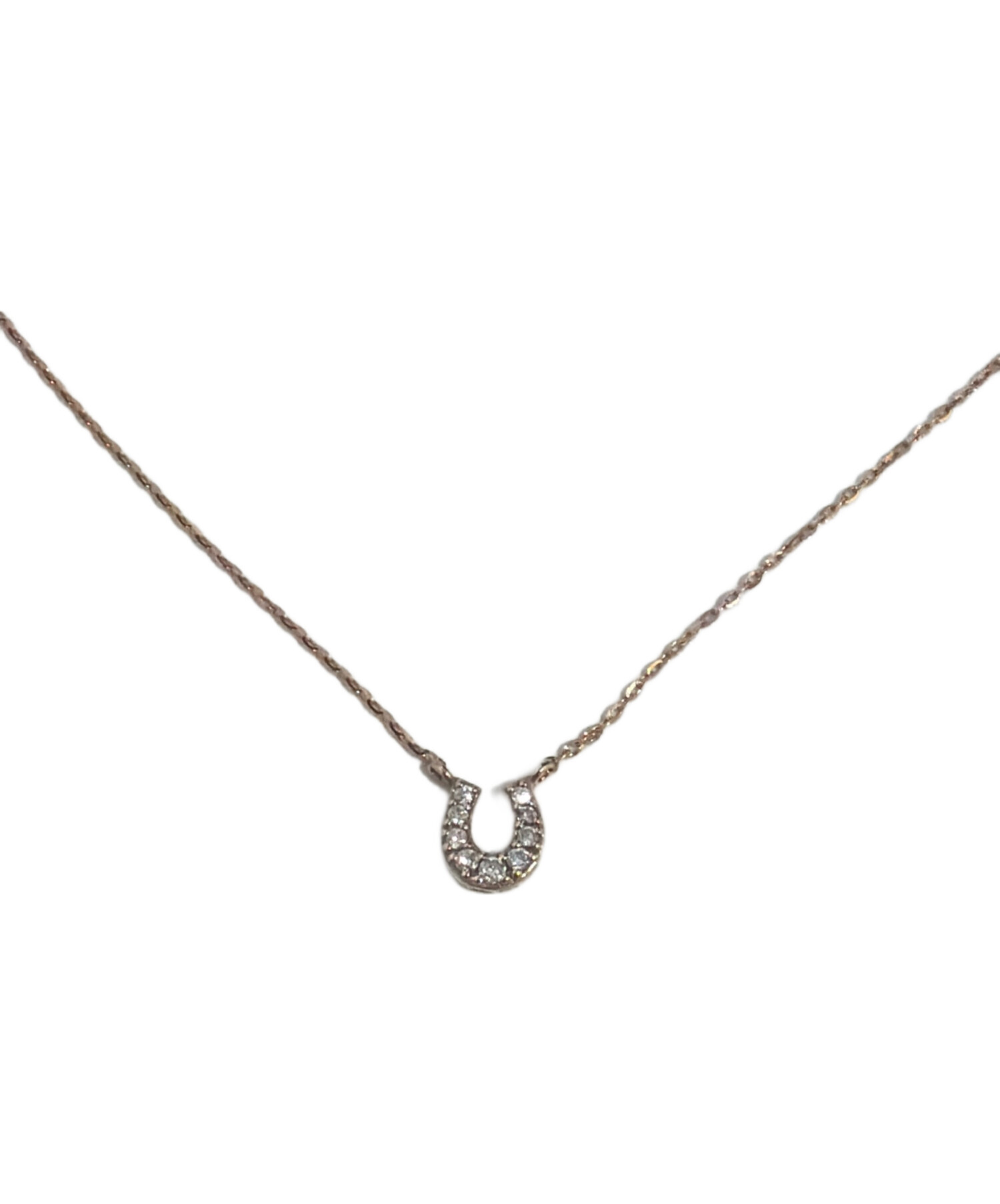 中古・古着通販】ete (エテ) ホースシューネックレス ピンク×ゴールド