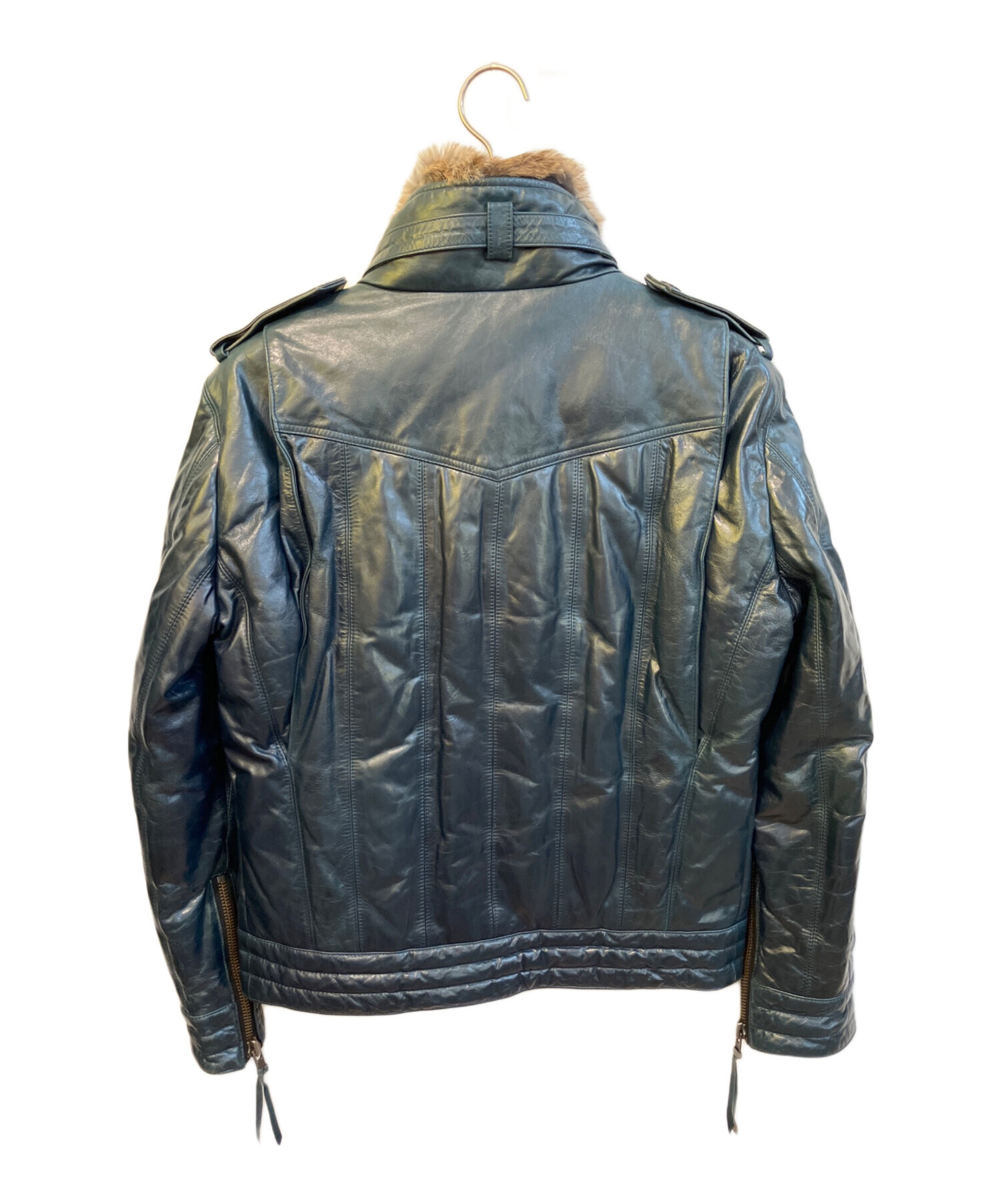 中古・古着通販】haruf (ハルフ) ラビットファーホースハイドシングル