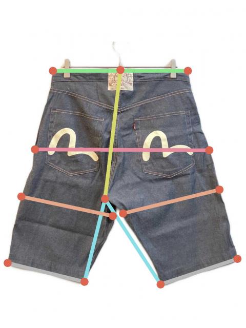中古・古着通販】EVISU (エヴィス) ハーフパンツ インディゴ サイズ:36