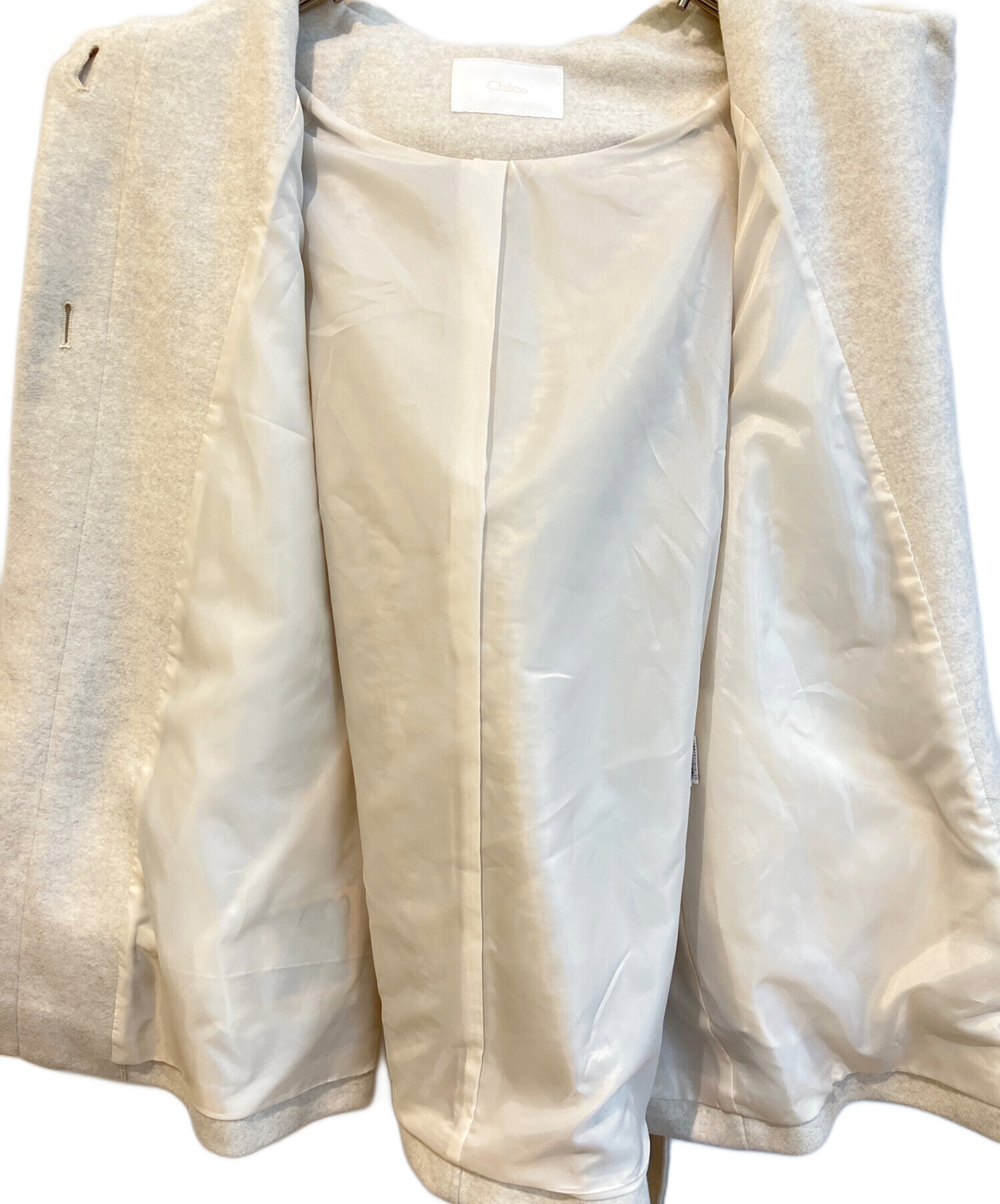 中古・古着通販】chico (チコ) ファー付きフード襟マルチwayケープ 