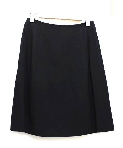 PRADA スカート 42 中古・古着通販】PRADA (プラダ) レーヨンスカート ブラック サイズ