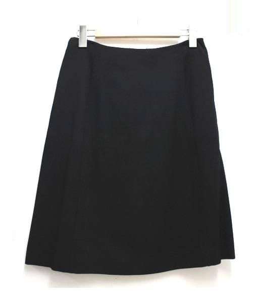 PRADA プラダ イタリア製 レーヨン ギャザー スカート N966 中古・古着通販】PRADA (プラダ) レーヨンスカート ブラック サイズ