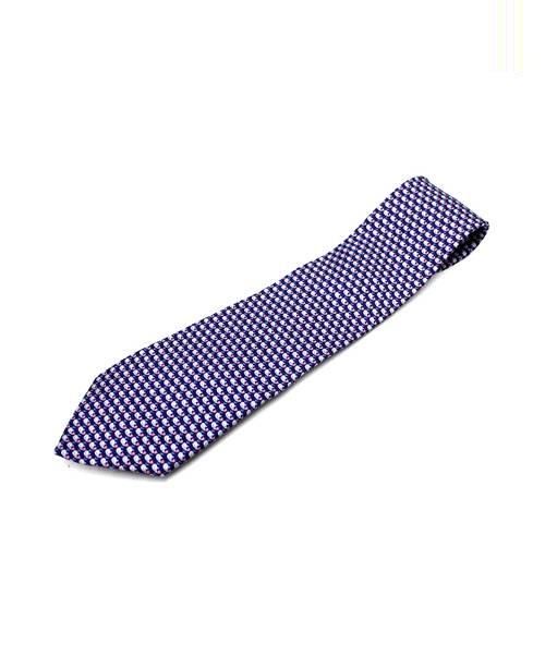 新品同様 フェラガモ ネクタイ シルク 100％ ガンチーニ柄 ブルー