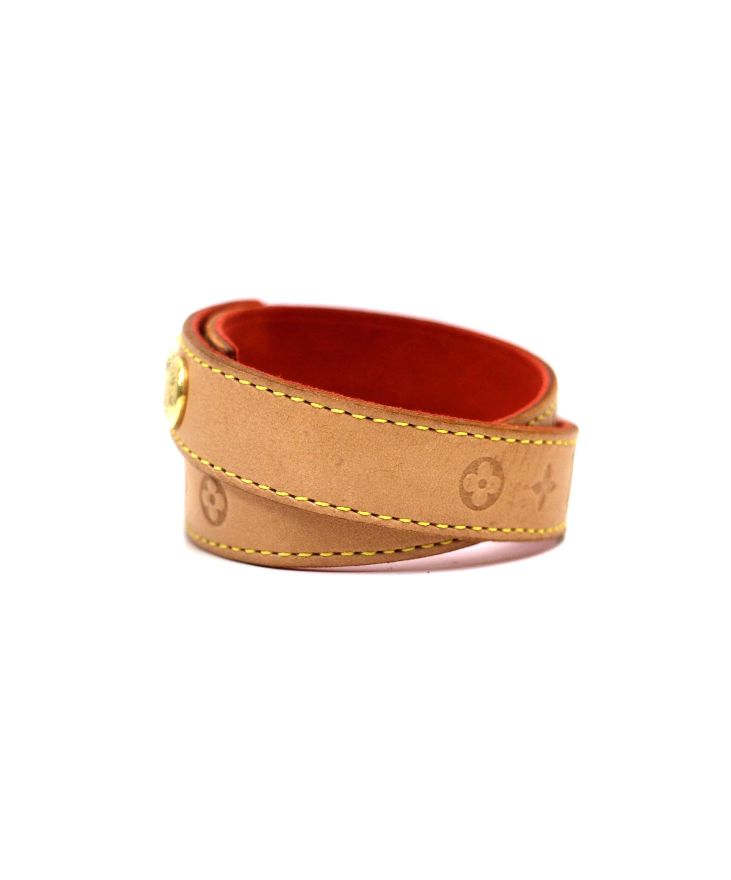 LOUIS VUITTON レザー バングル 中古・古着通販】LOUIS VUITTON (ルイ・ヴィトン) レザーバングル