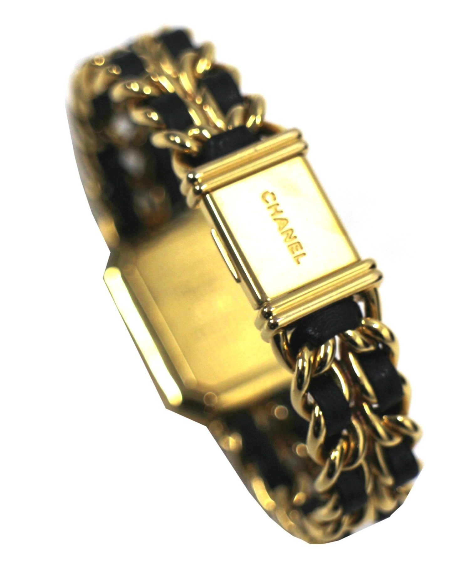 CHANEL Primiereゴールド ブラック アナログ 時計 M CHANEL プルミエール M