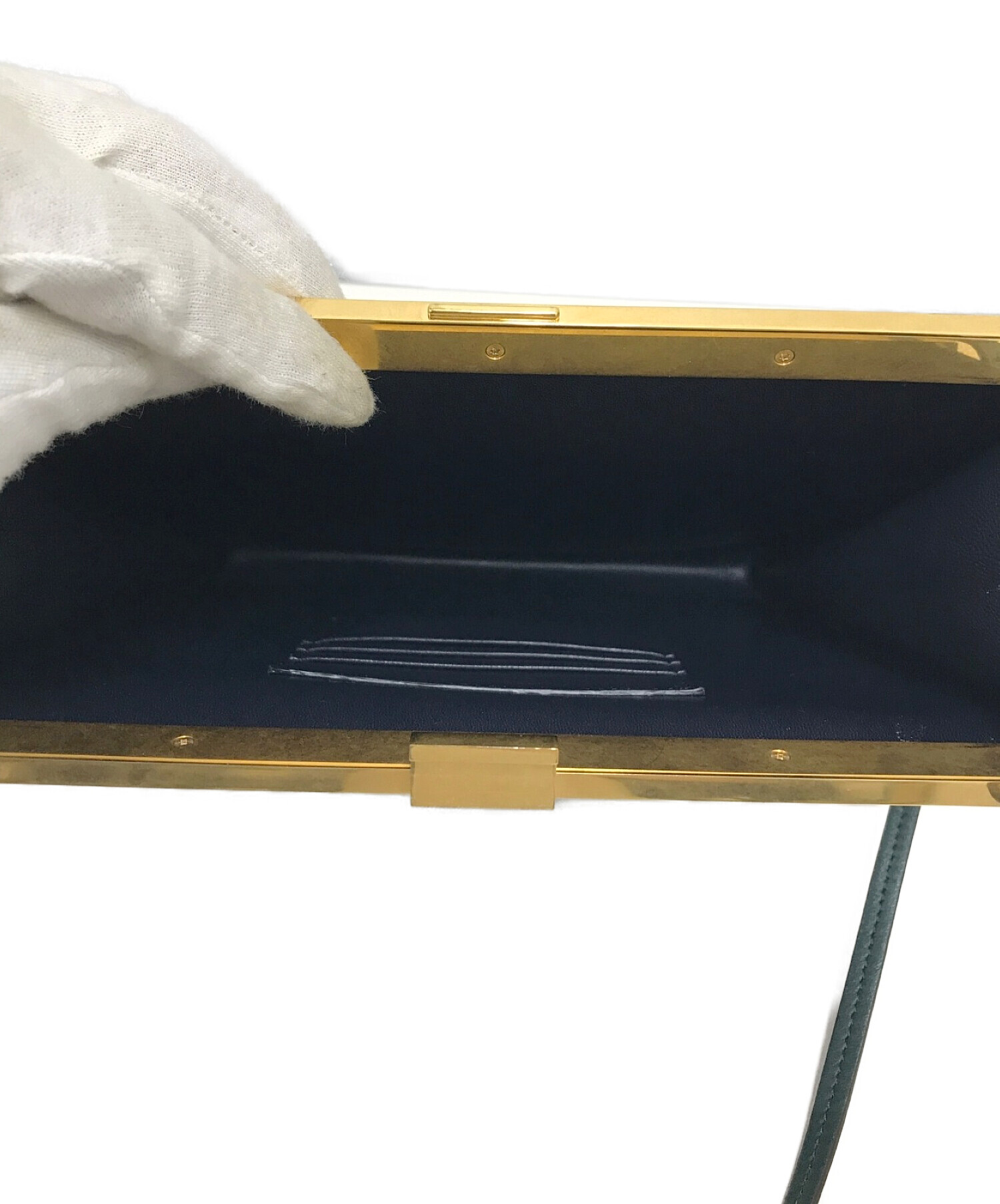 u　CÉLINE セリーヌ　グリーンレザーハンドバッグ　クラスプ 楽天市場】【セリーヌ】Celine クラスプミニ がま口 レザー