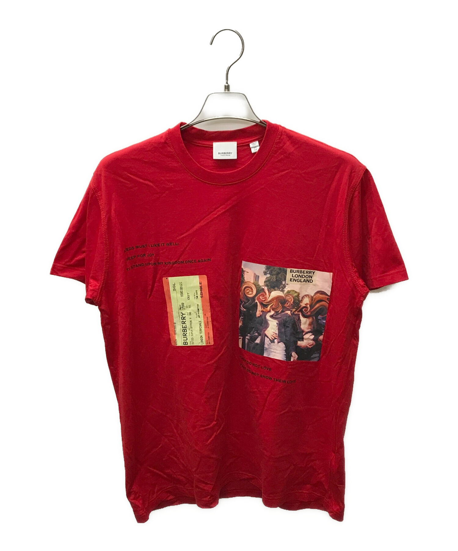 中古・古着通販】BURBERRY (バーバリー) モンタージュプリントTシャツ 