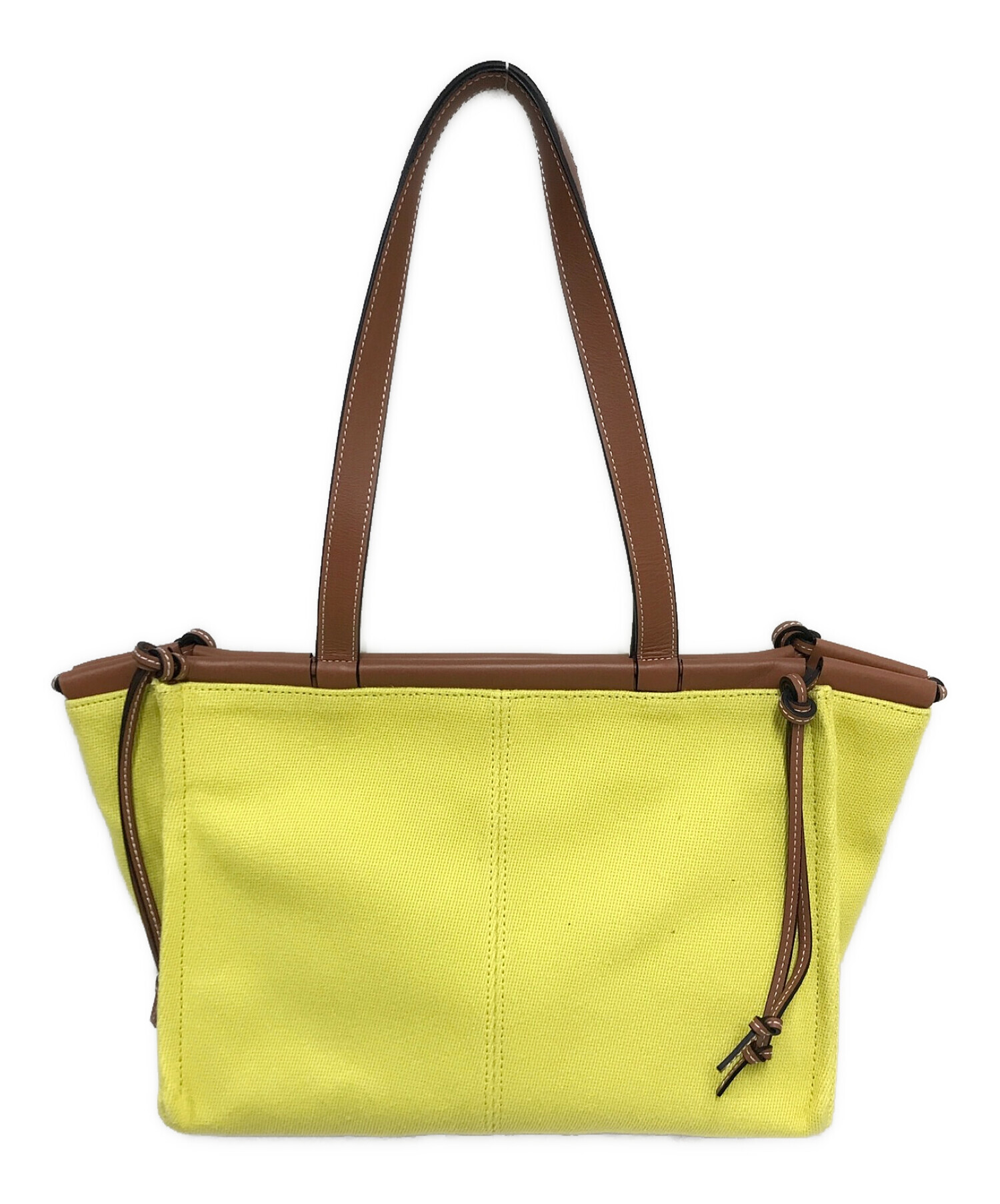 中古・古着通販】LOEWE (ロエベ) クッショントートバッグ イエロー 