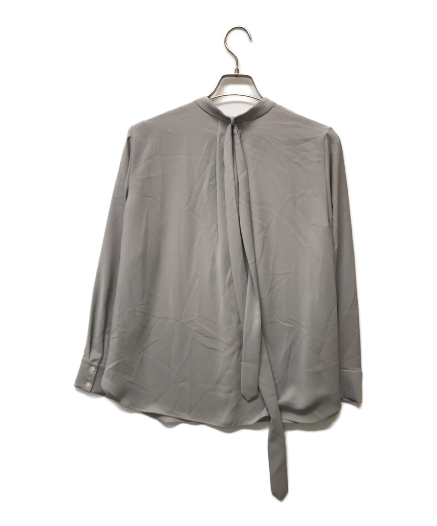 セオリーリュクス　ボウタイブラウス　サイズ40 セオリーリュクス ボウタイ ブラウス 40 サイズグレー