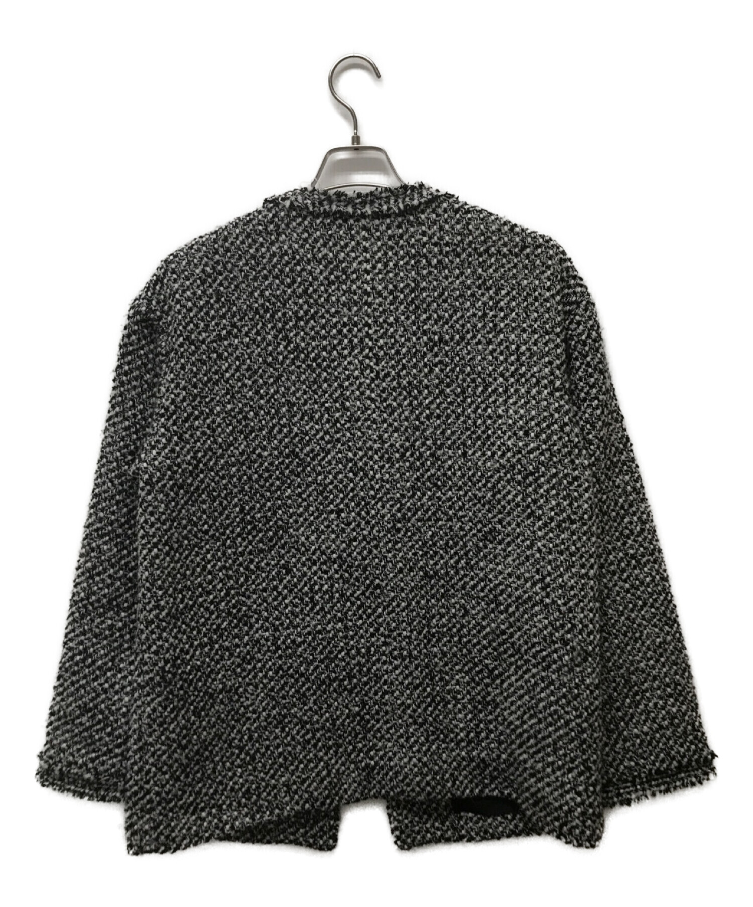 リヴドロワ ツイードフリンジジャケット 黒 RIVE DROITE(リヴドロワ