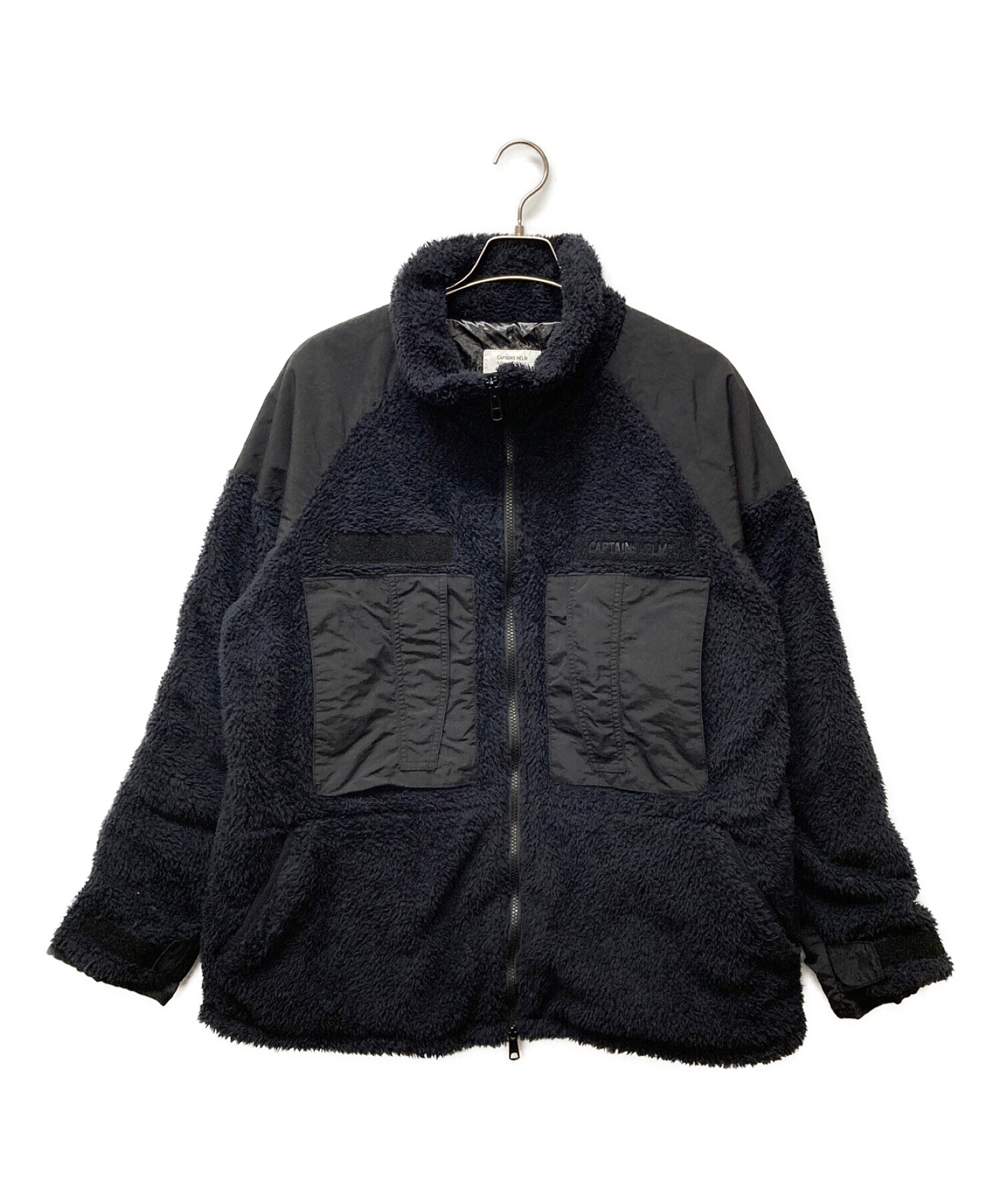 Captains Helm　ボアフリースジャケット　キャプテンズヘルム　黒 CAPTAINS HELM - 【ラスト1点】REVERSIBLE FLEECE JACKET (BLACK