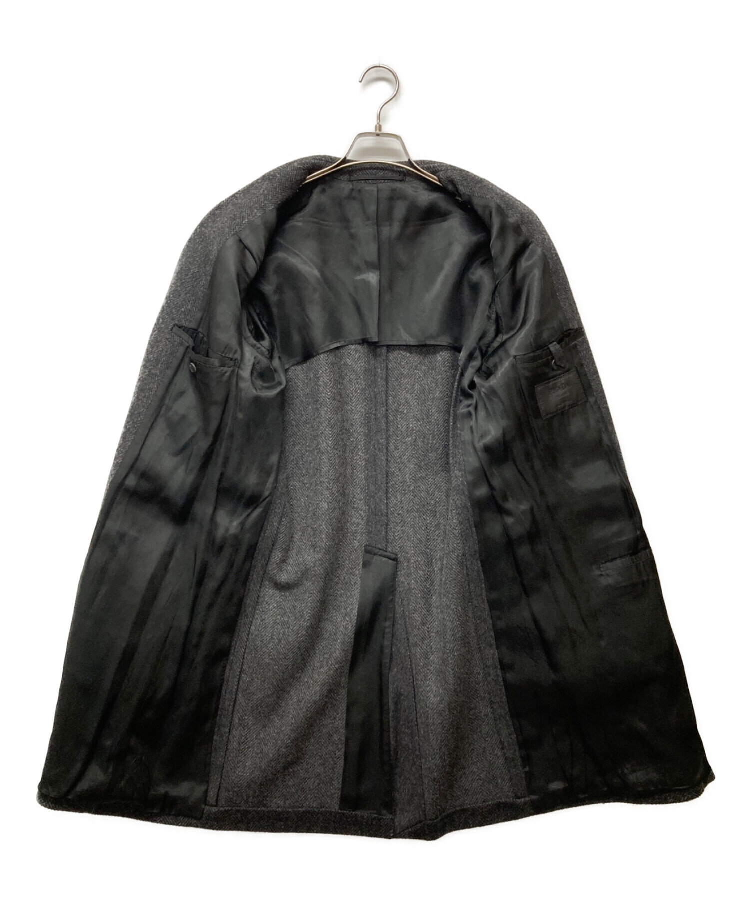 中古・古着通販】PRADA (プラダ) ウールヘリンボーンチェスターコート