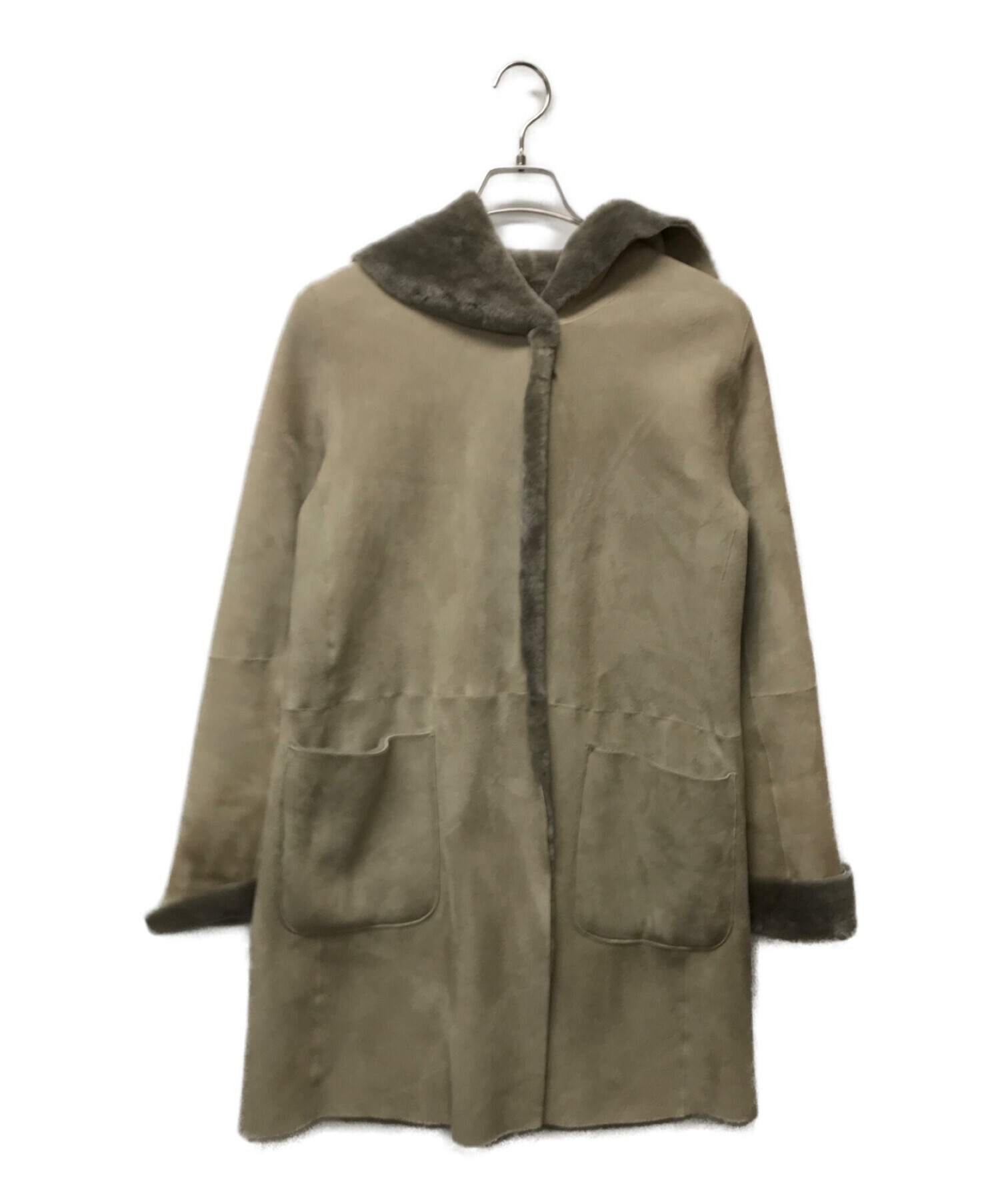 中古・古着通販】Unknown (アンノウン) ムートンコート ブラウン  