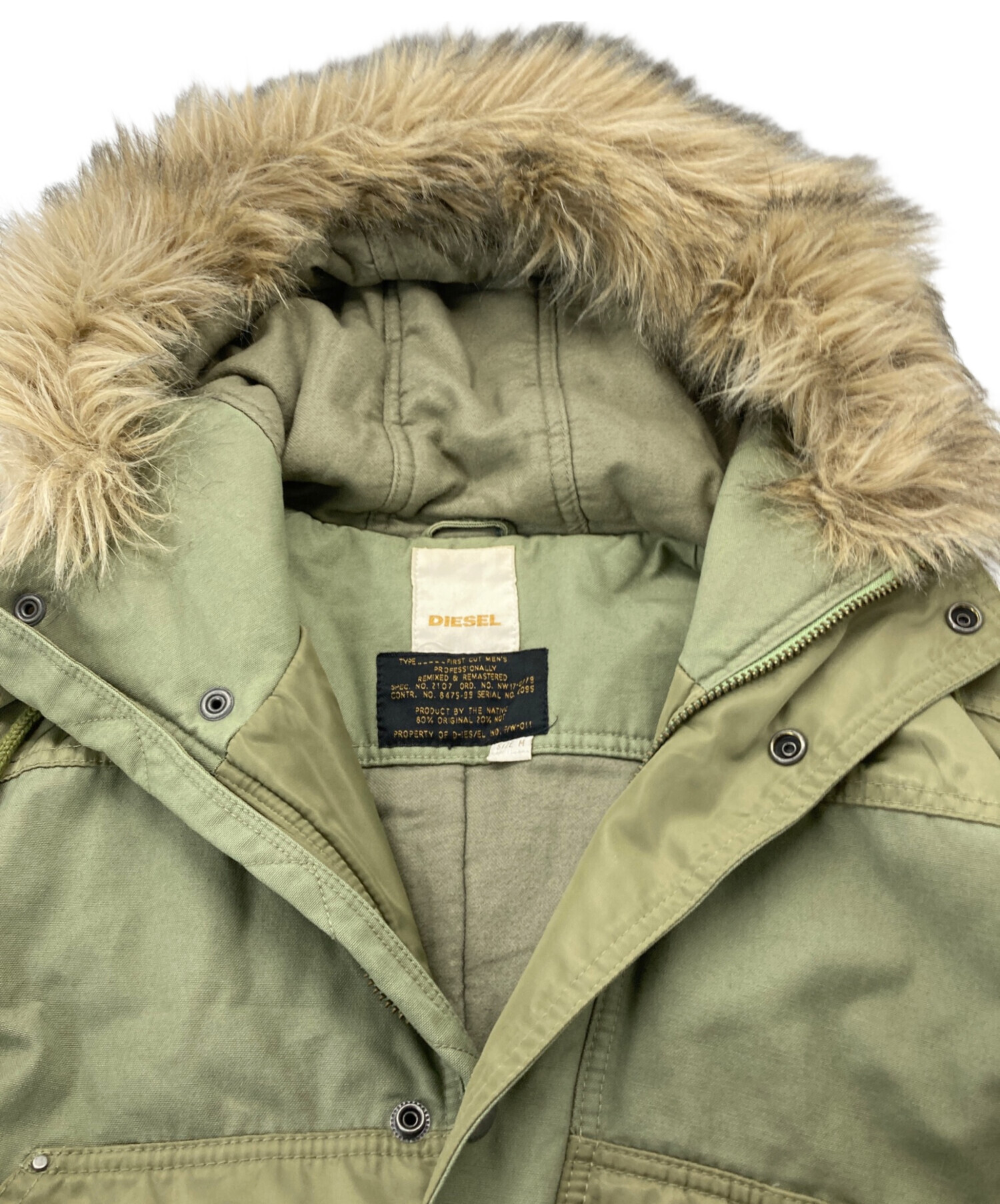 中古・古着通販】DIESEL (ディーゼル) ナイロン切替モッズコート