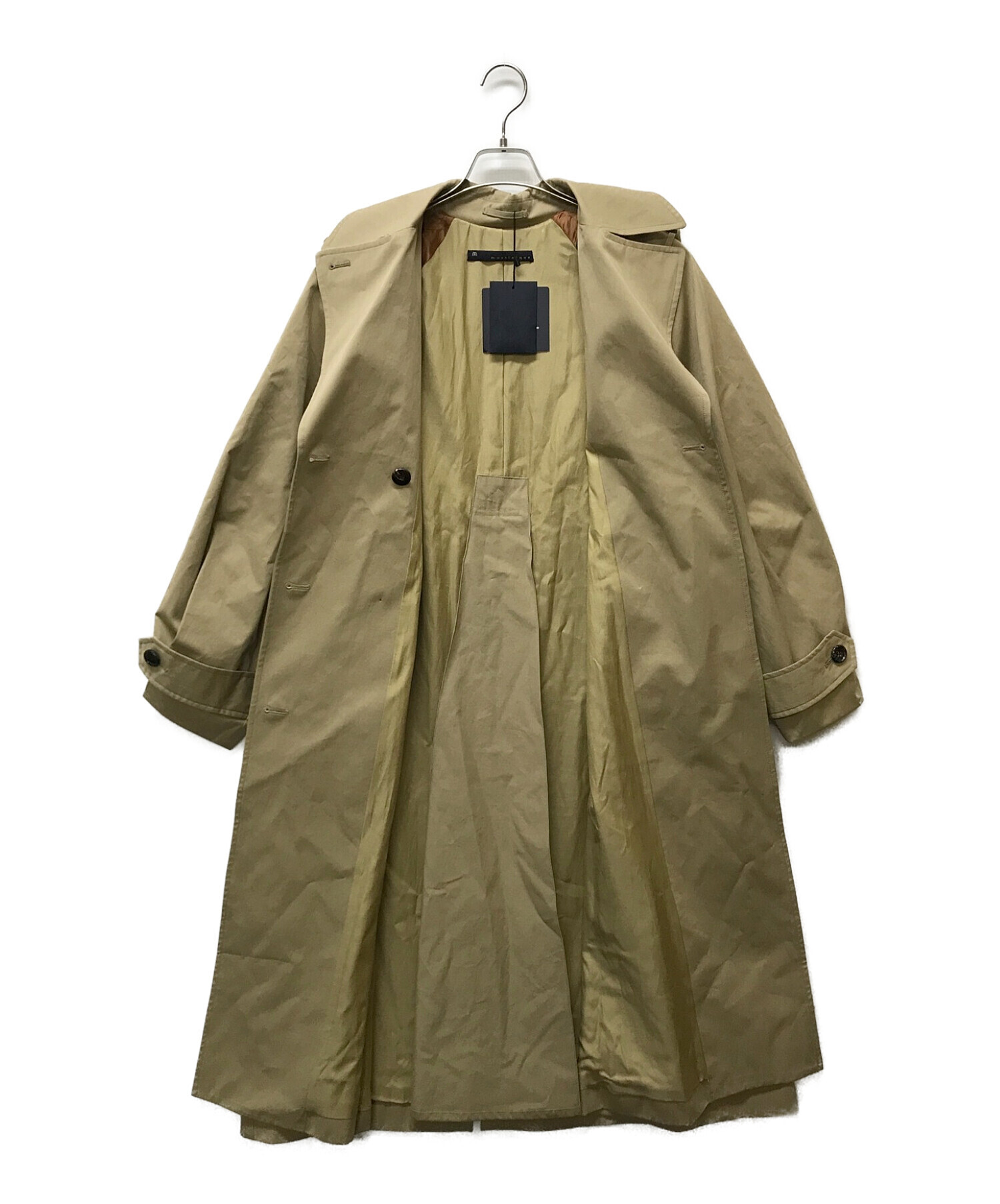 674*新品 マルティニーク スーピマコットンラップ トレンチコート 未使用】martinique スーピマコットンラップトレンチコート 674