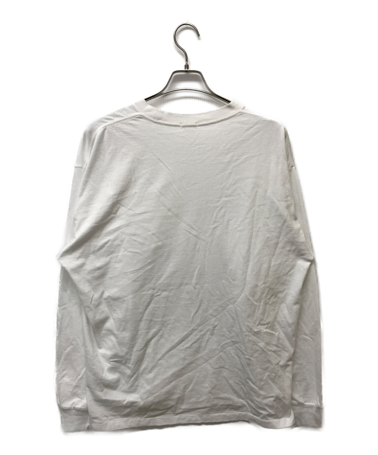 中古・古着通販】COMOLI (コモリ) 空紡天竺 長袖Tシャツ ホワイト 