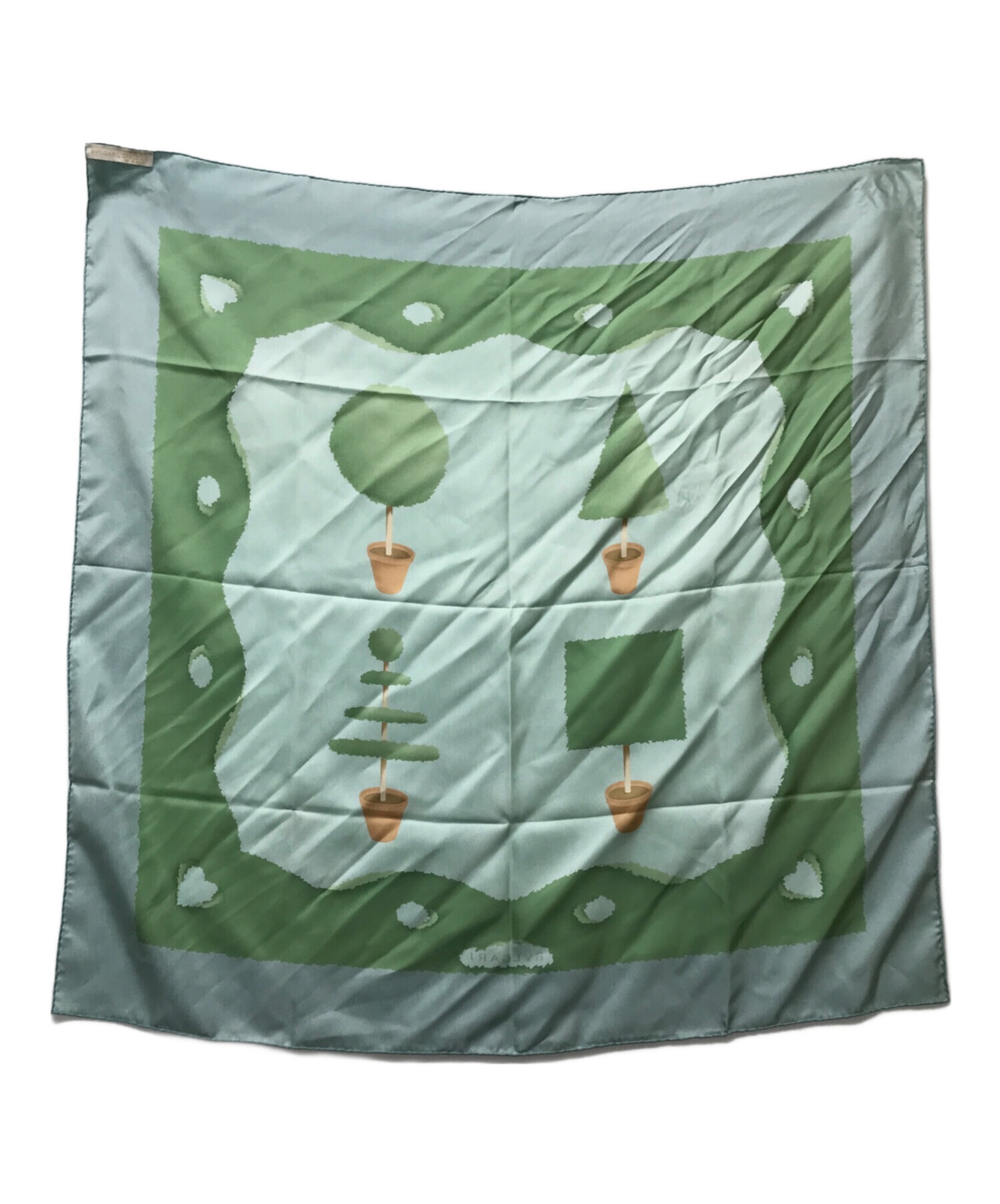 中古・古着通販】BVLGARI (ブルガリ) シルクスカーフ グリーン