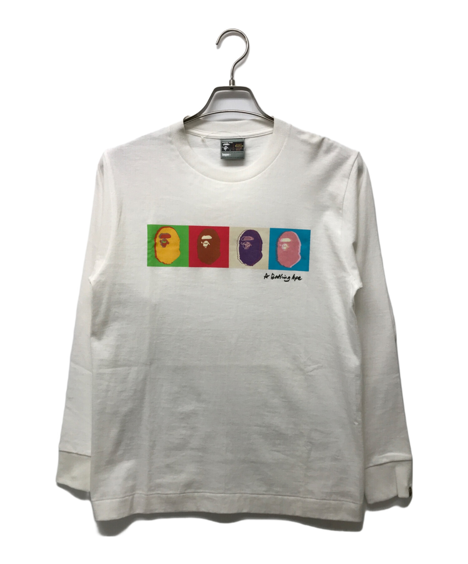 銀座 三越 A BATHING APE 長袖カットソー ホワイト 【公式通販】