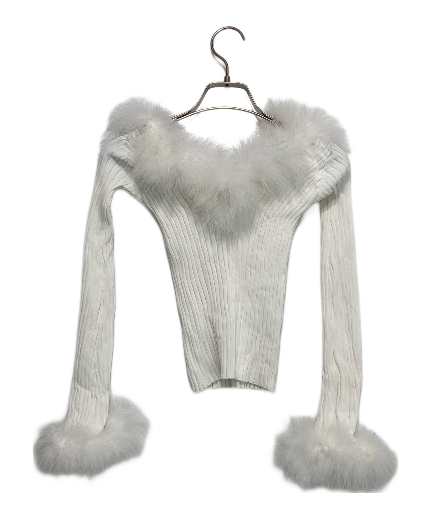 トップス Melt the lady tiny fluffy tank+ tops tiny fluffy tops melt the lady white トップス Melt the lady tiny