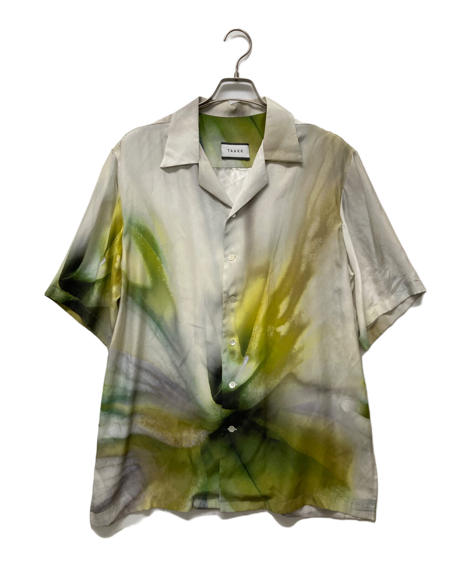 中古・古着通販】TAAKK (ターク) オープンカラーシルクシャツ ベージュ