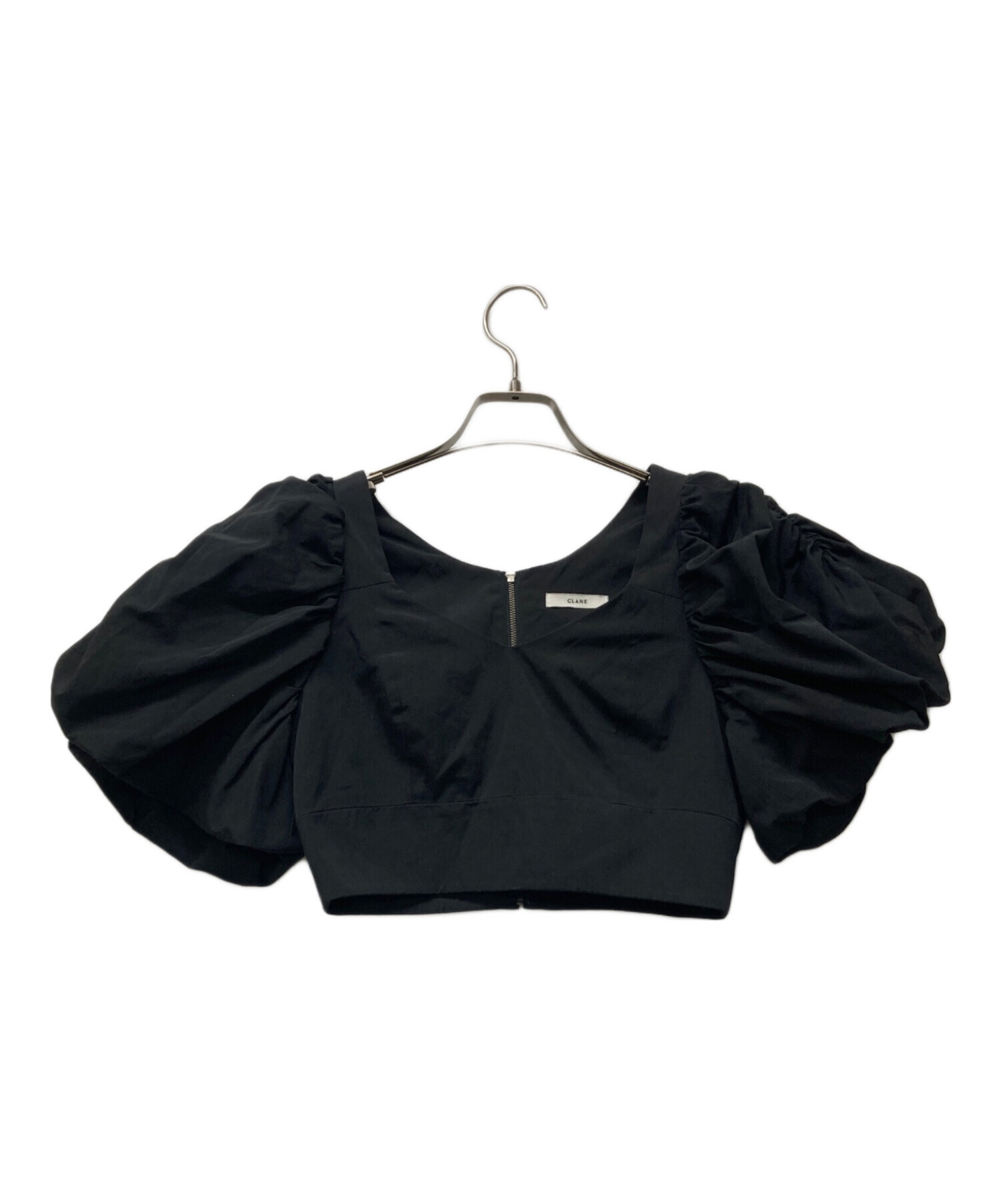 中古・古着通販】CLANE (クラネ) VOLUME PUFF SHORT TOPS ブラック 