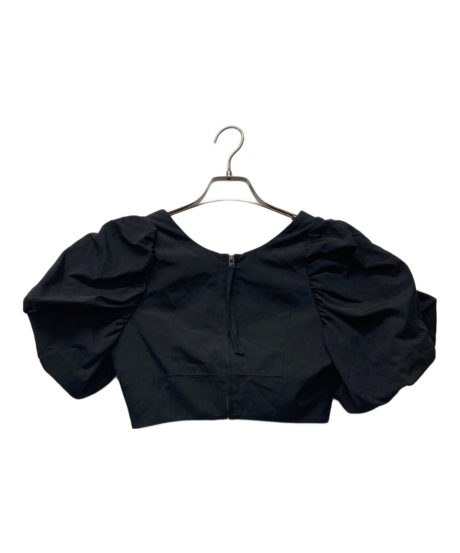 中古・古着通販】CLANE (クラネ) VOLUME PUFF SHORT TOPS ブラック 