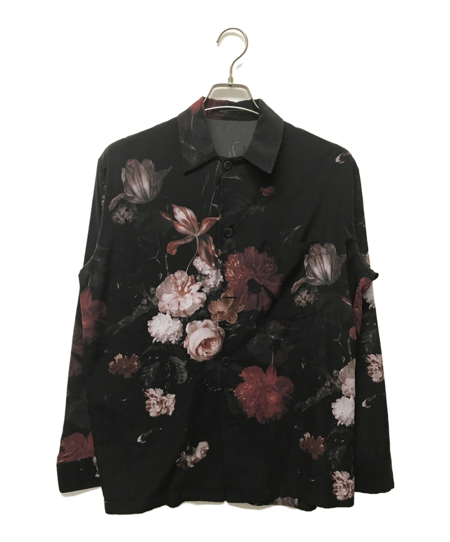 定価27500円 LAD MUSICIAN インクジェットデシンシャツ　44 黒