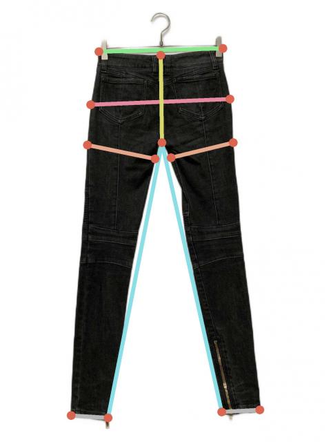 中古・古着通販】BALMAIN (バルマン) バイカーデニム ブラック サイズ