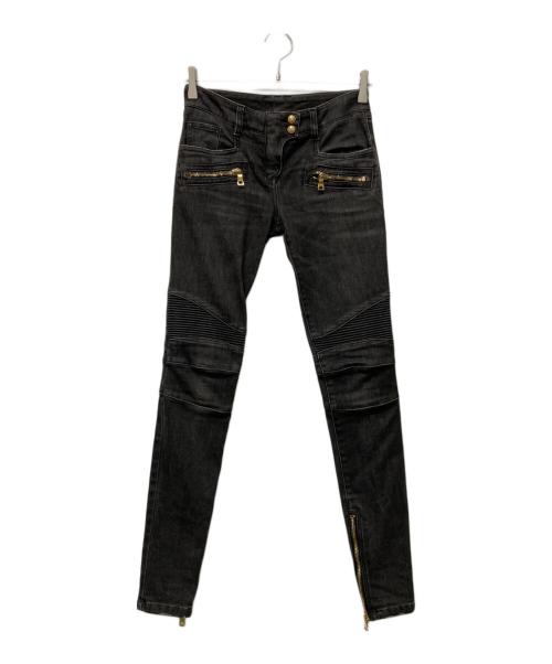 中古・古着通販】BALMAIN (バルマン) バイカーデニム ブラック サイズ