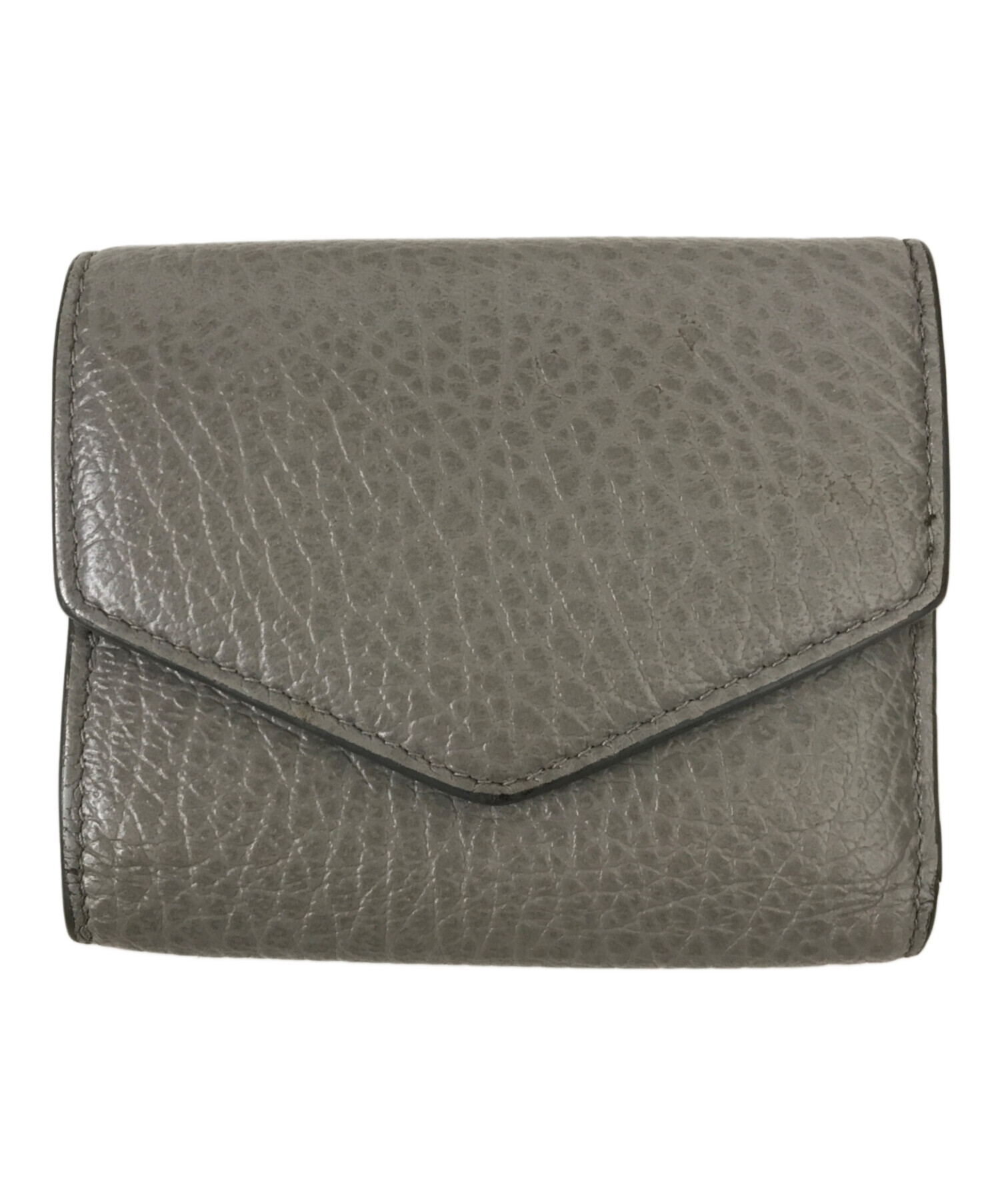 未使用★メゾンマルジェラ　4ステッチ　三つ折り財布　グレインレザー Maison Margiela メゾンマルジェラ グレインレザー 三つ折り 財布