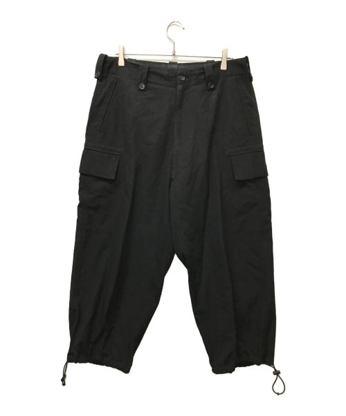 美品⭐️ワイズフォーメン スラックスパンツ ウールギャバジン S 黒 ワイズ フォーメン ウールギャバジンスラックスパンツ 黒色 S