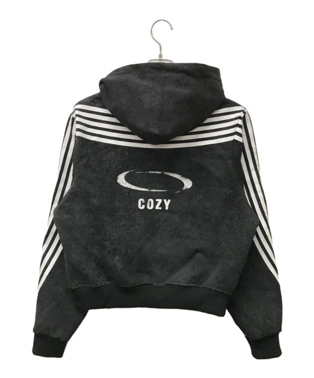 COZY WORLDWIDE コジーワールドワイドジップパーカー 黒 M COZY WORLDWIDE】コージーワールドワイド フードジップ (COZY