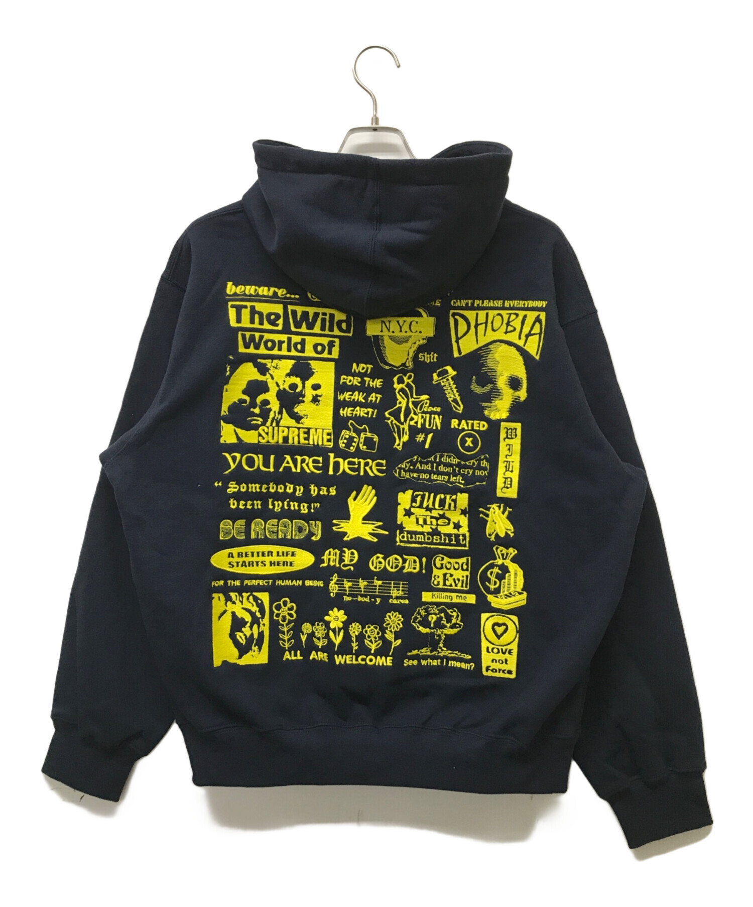 Supreme Embroidered Hooded Sweatshirt M