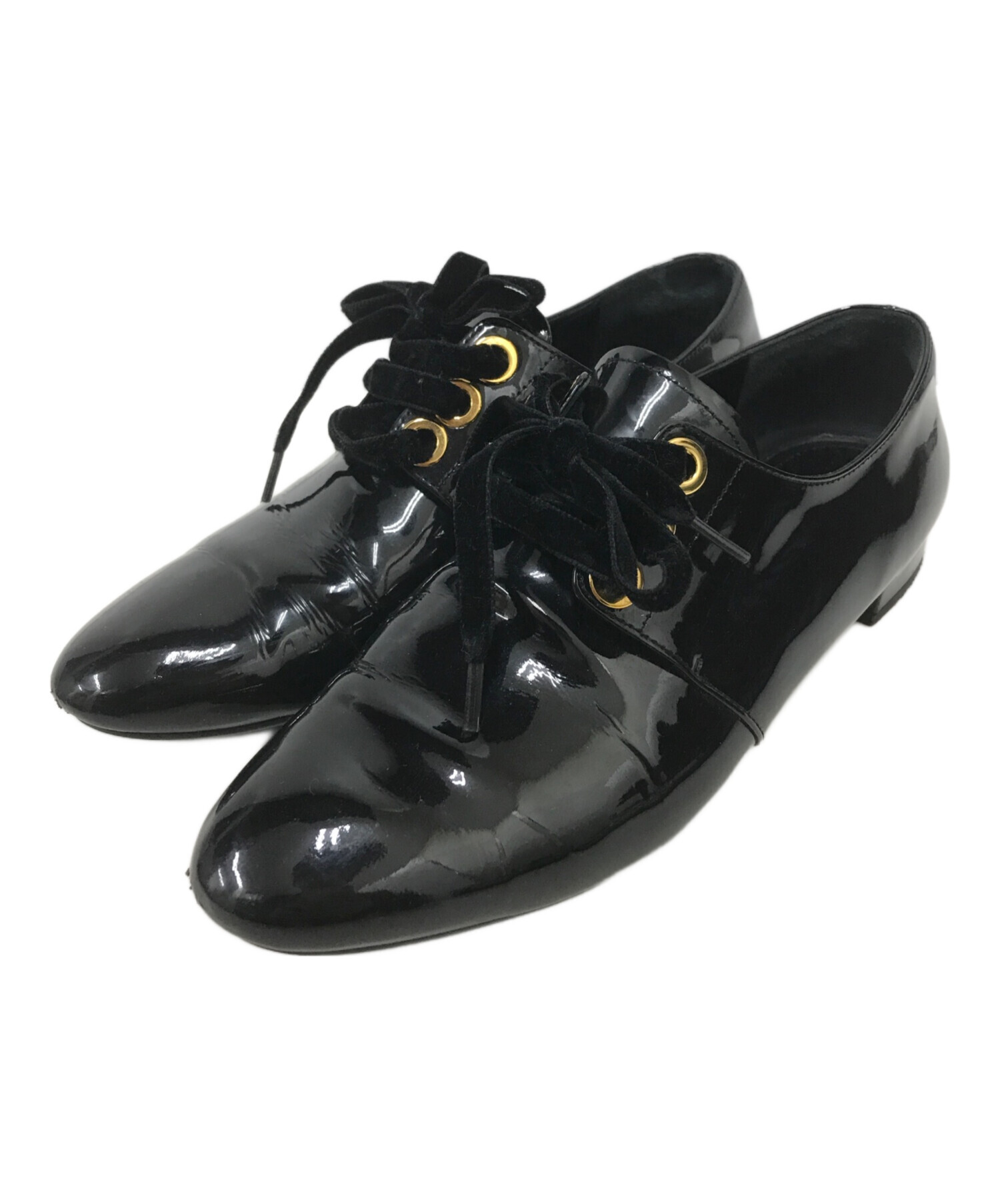 中古・古着通販】PRADA (プラダ) エナメルシューズ ブラック サイズ  