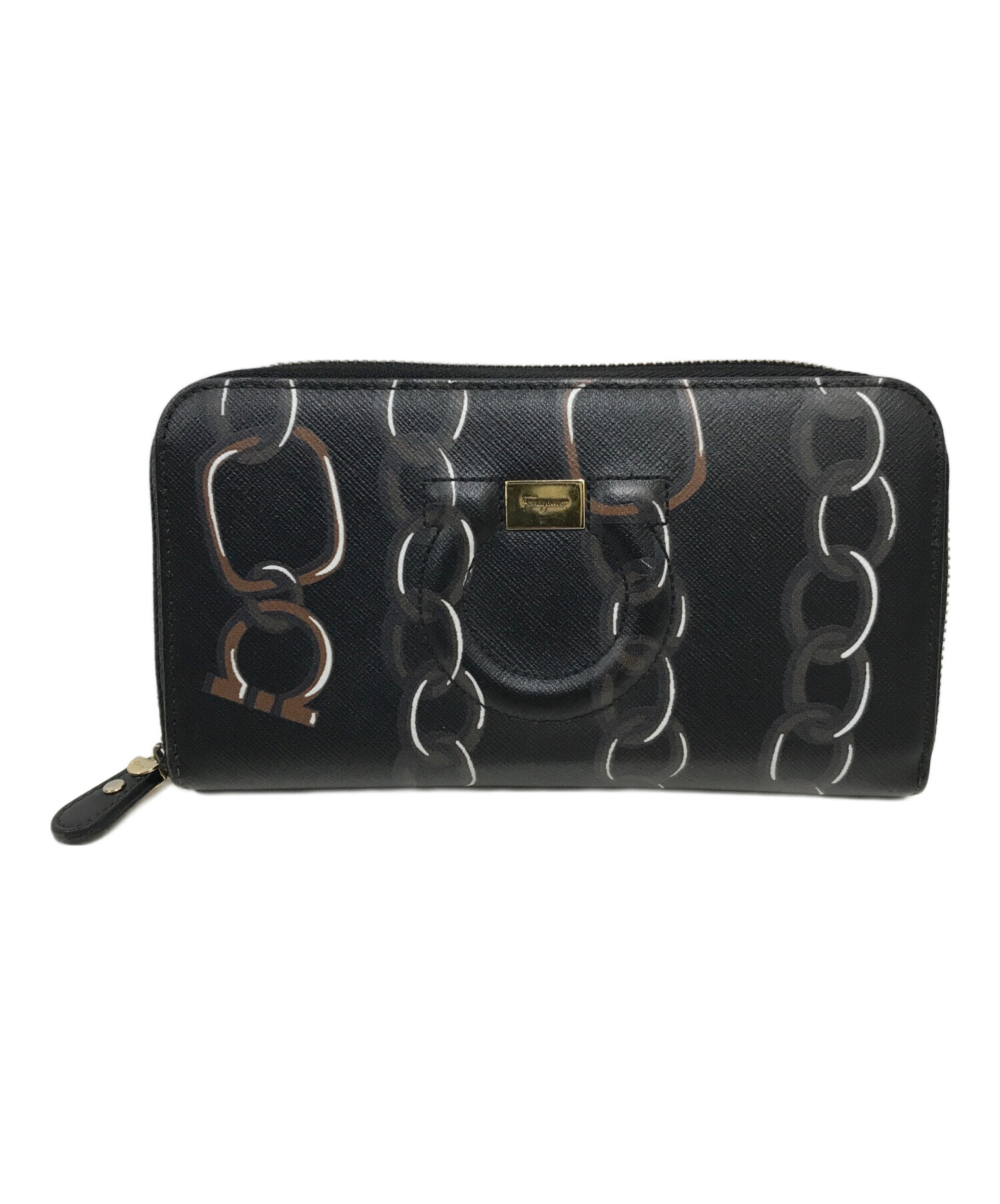 Salvatore Ferragamo ガンチーニ エンボス ウォレット 美品 中古・古着通販】Salvatore Ferragamo (サルヴァトーレ フェラガモ