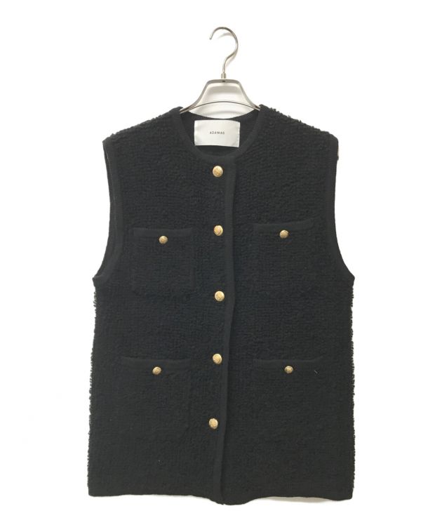 中古・古着通販】ADAWAS (アダワス) ニットベスト ブラック サイズ