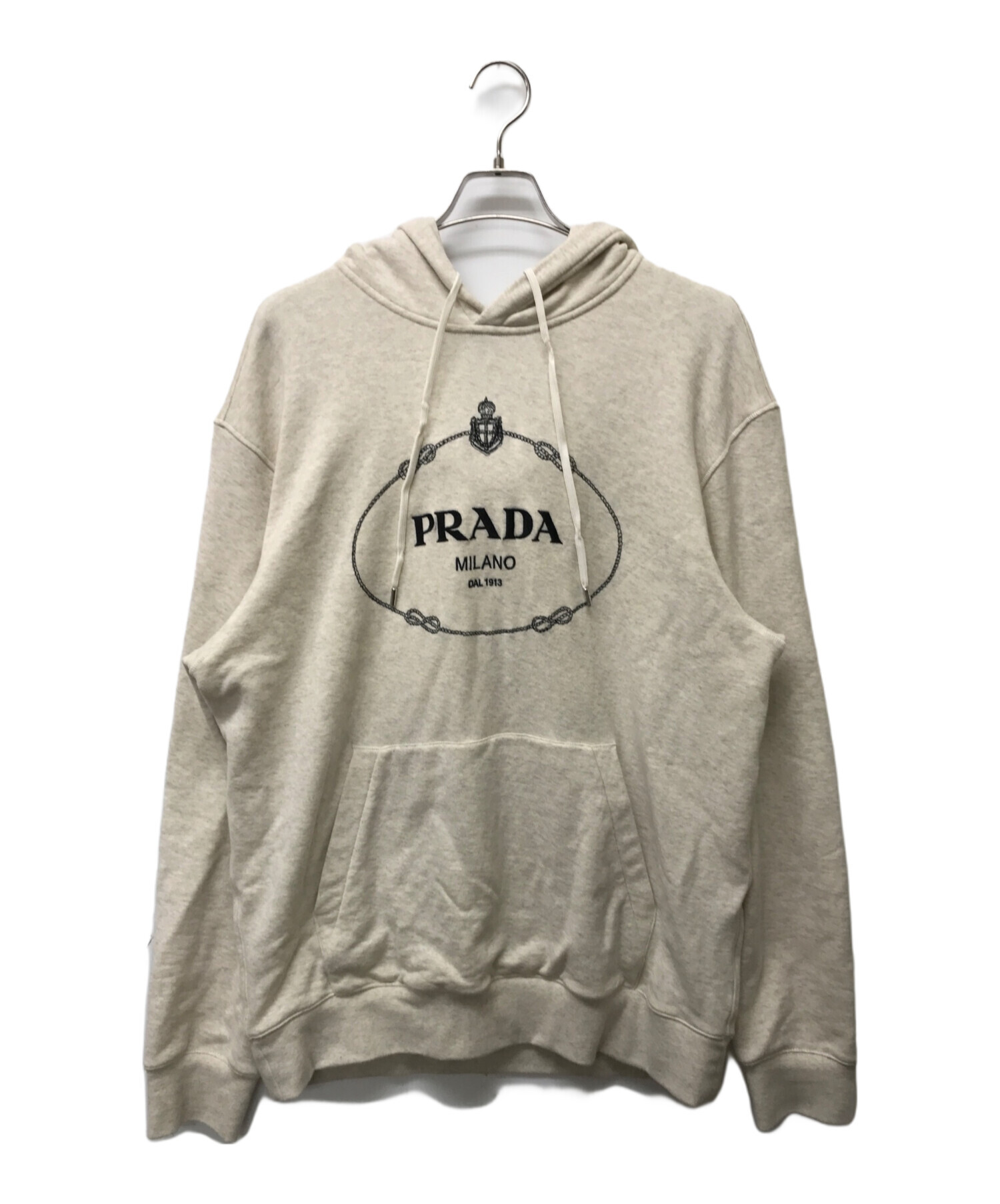 中古・古着通販】PRADA (プラダ) ロゴプリントプルオーバーパーカー