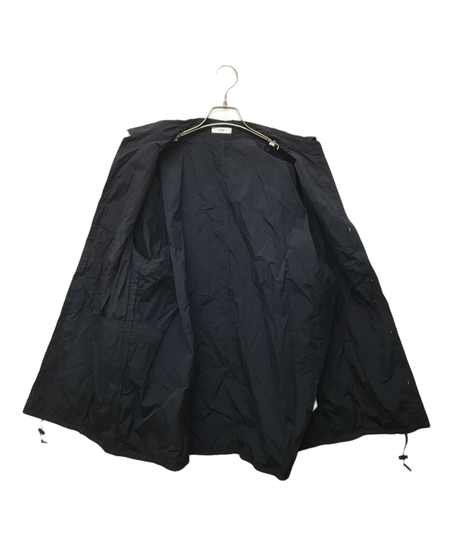 中古・古着通販】ATON (エイトン) ナイロンオーバーシャツ ネイビー 