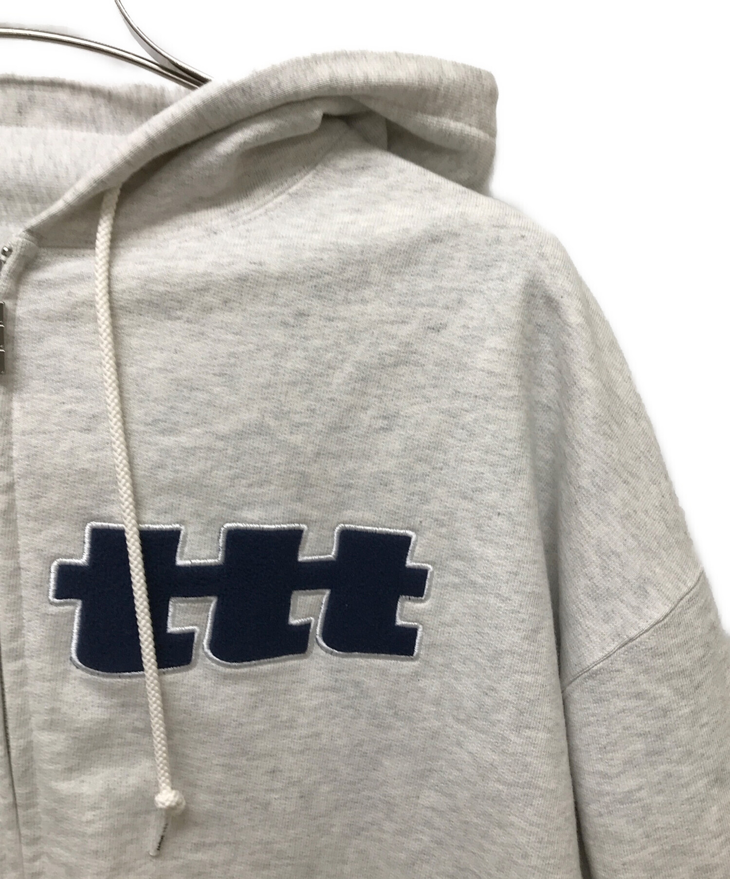 中古・古着通販】TTT MSW (ティー) Logo Zipup Hoodie グレー サイズ