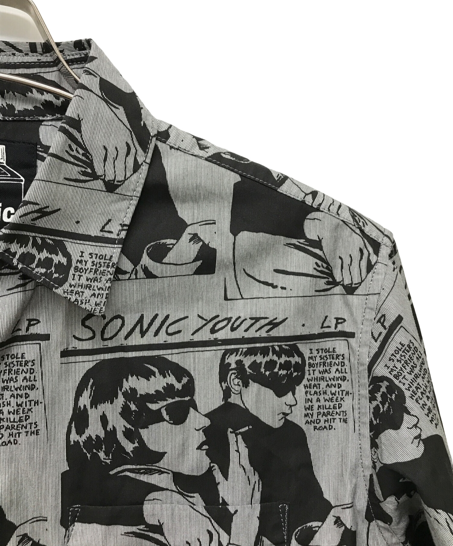 SONIC YOUTH/GOO SCRATCH柄 レギュラーカラーシャツ 【公式通販】