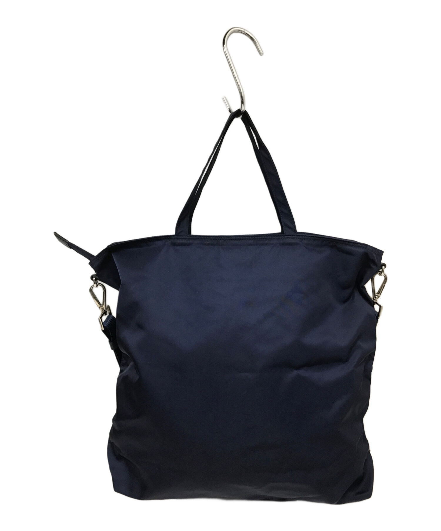 中古・古着通販】PRADA (プラダ) ナイロンショルダーバッグ ネイビー 
