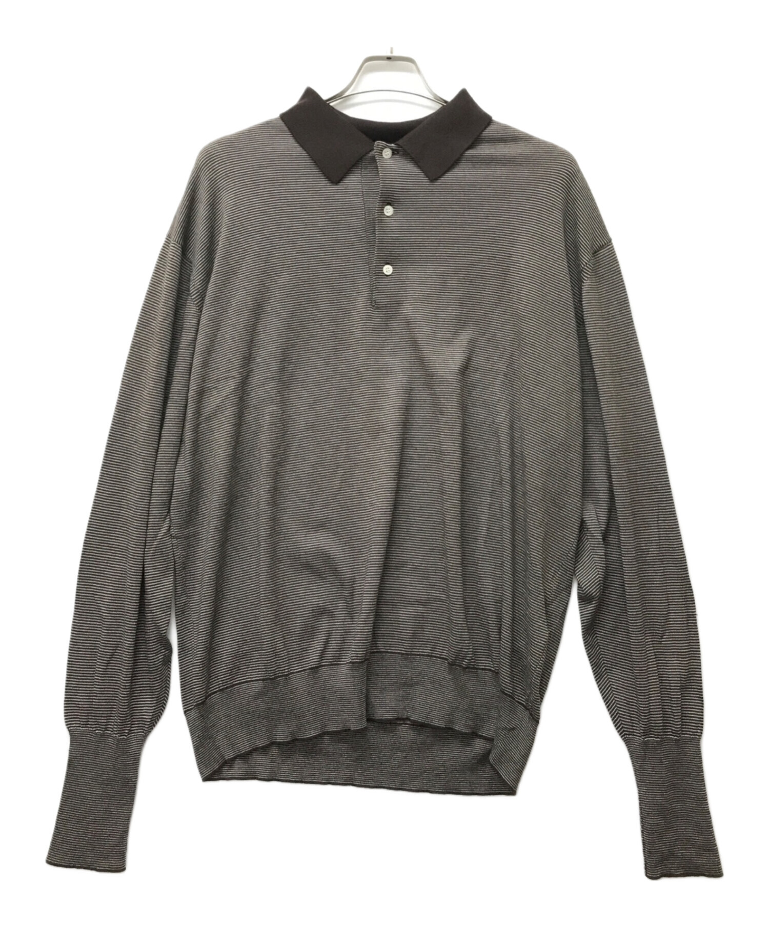 中古・古着通販】A.PRESSE (アプレッセ) High Gauge L/S Striped Polo 